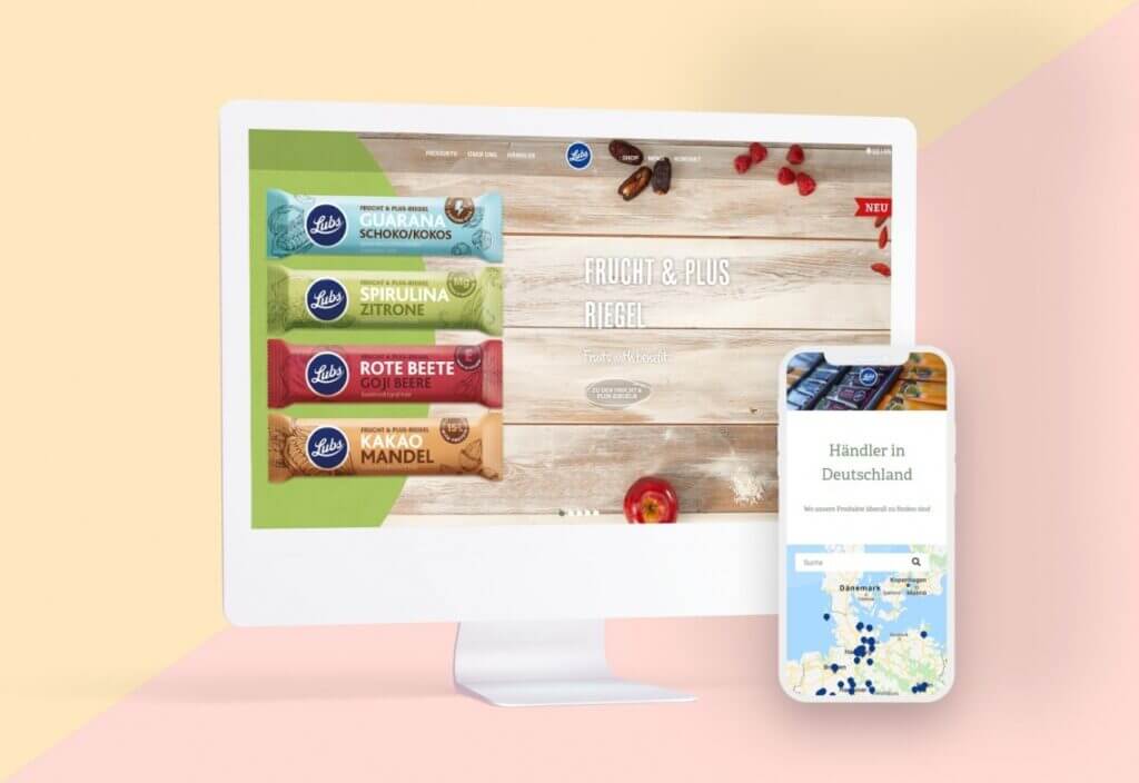 Landingpage der Webseite für Lubs