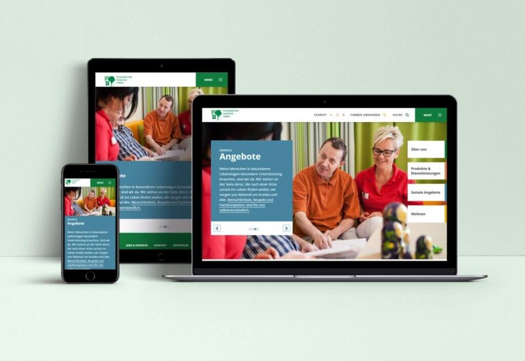 Neue Webeseite für Der Pommersche Diakonieverein (PDV)