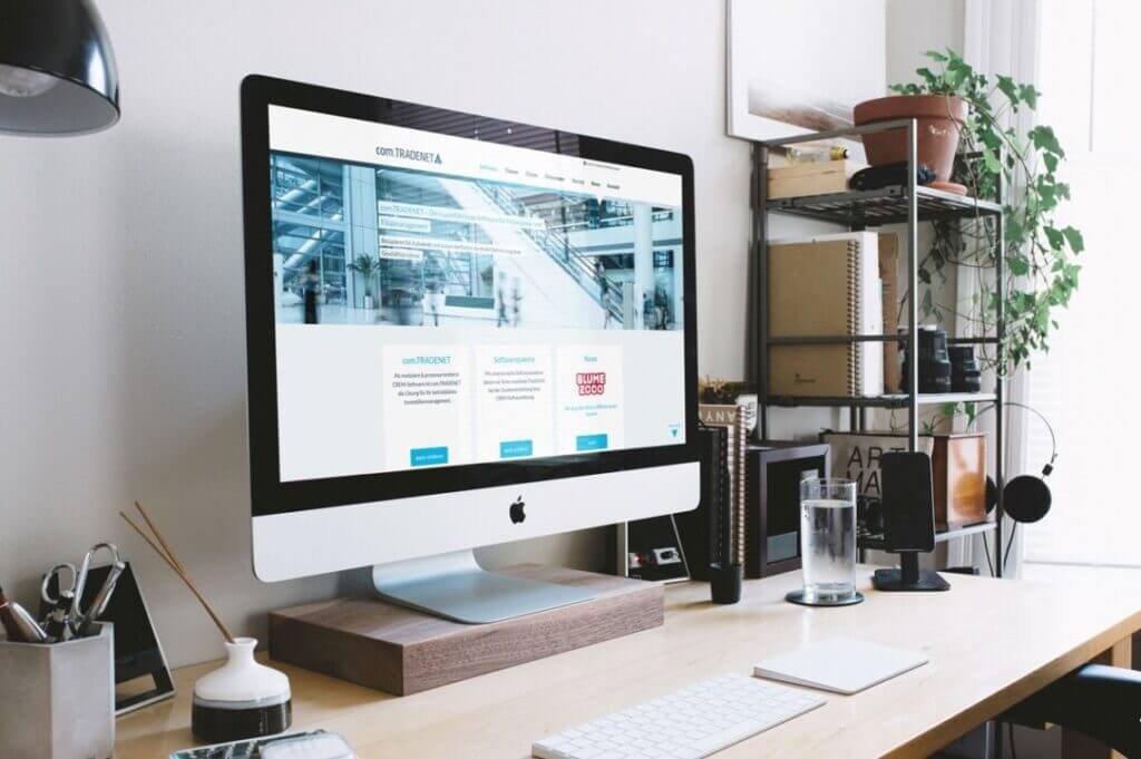 Unterseite der neuen Webseite für com.TRADENET.